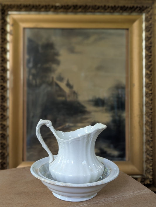 Creamer and ironstone soap dish
