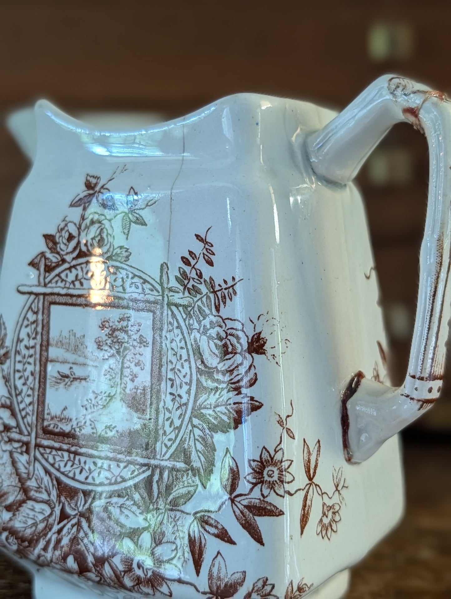 Transferware creamer/ pitcher