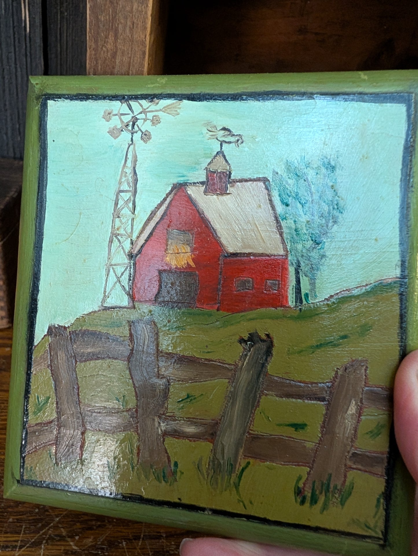 Barn painted wood