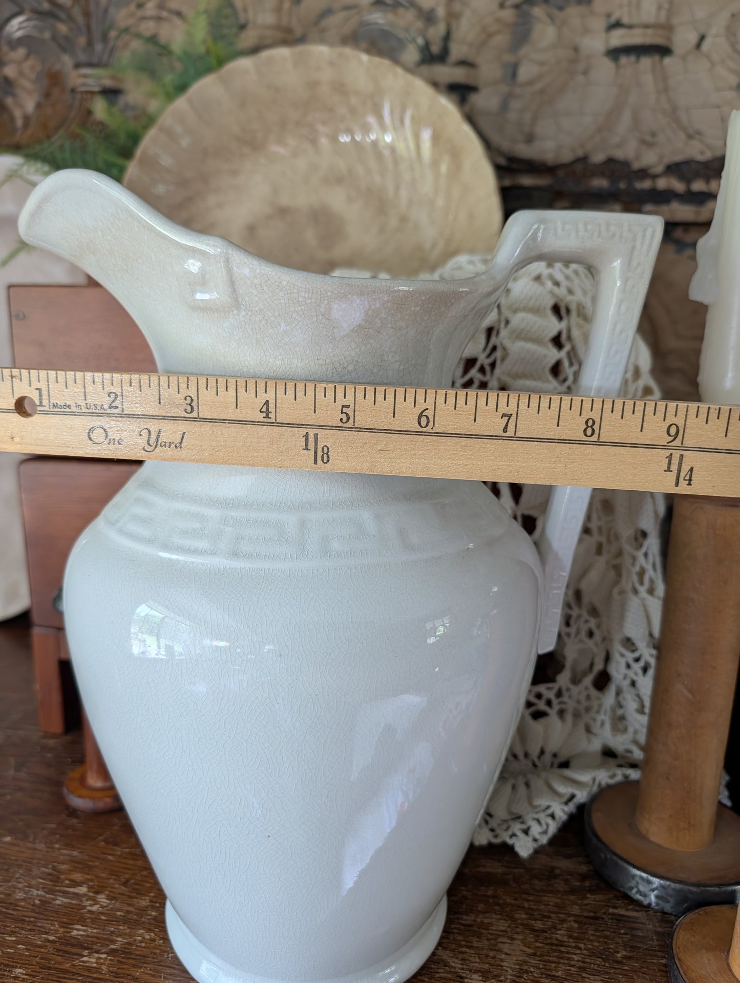 Ironstone water pitcher