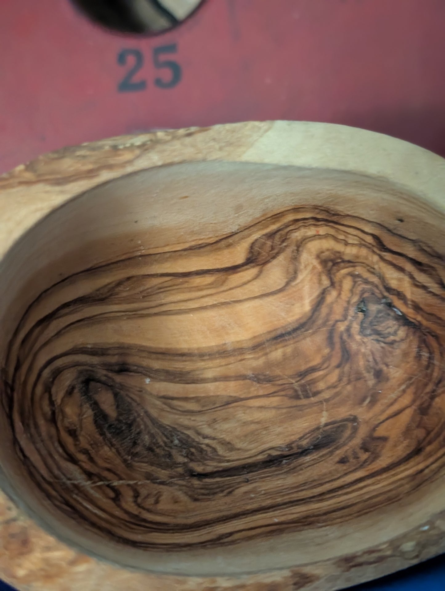 Carved wood bowl