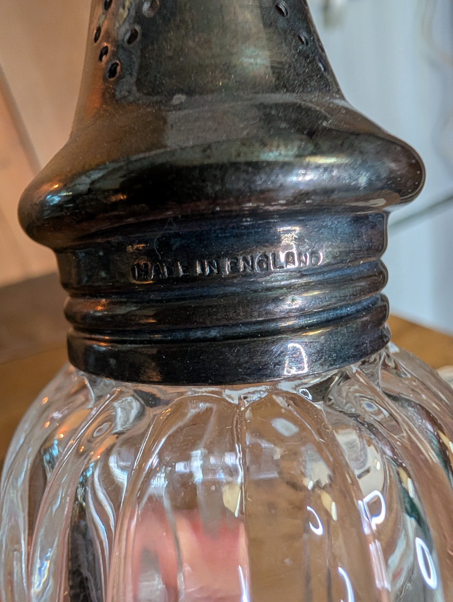 Glass and silver plate shakers