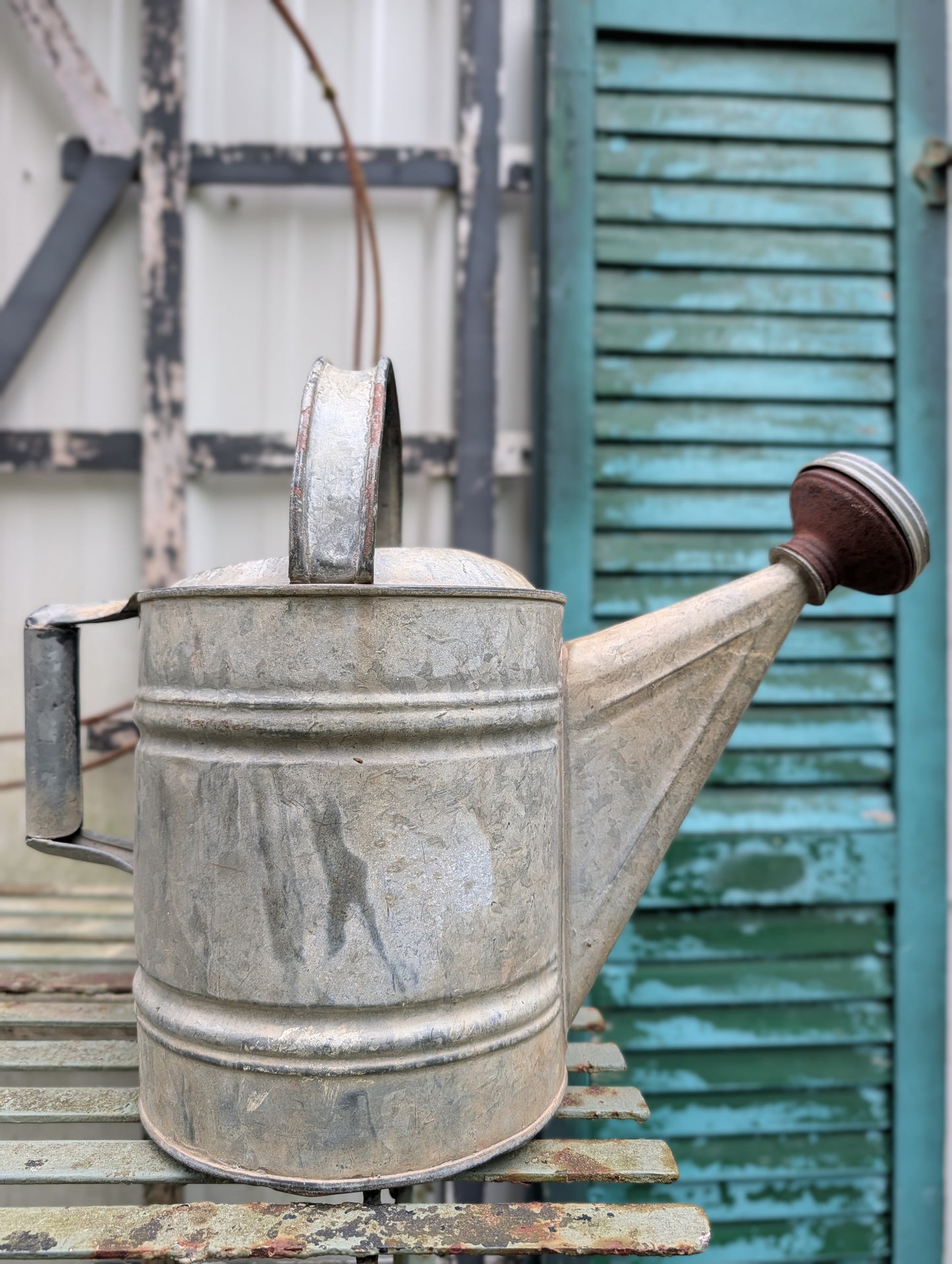Galvanized watering can