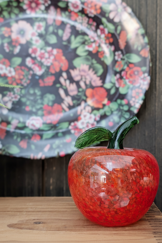 Red glass apple