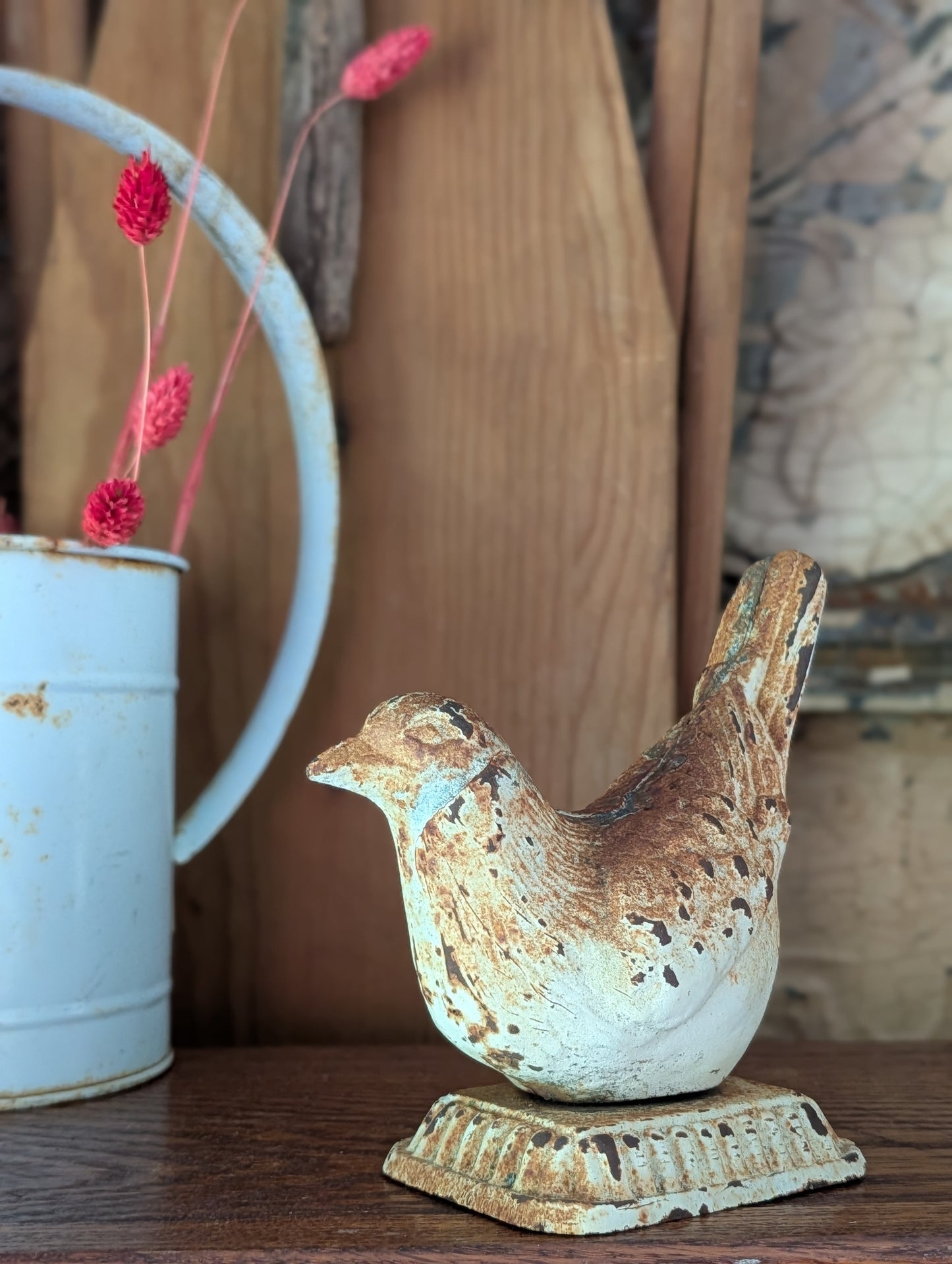 Cast garden bird