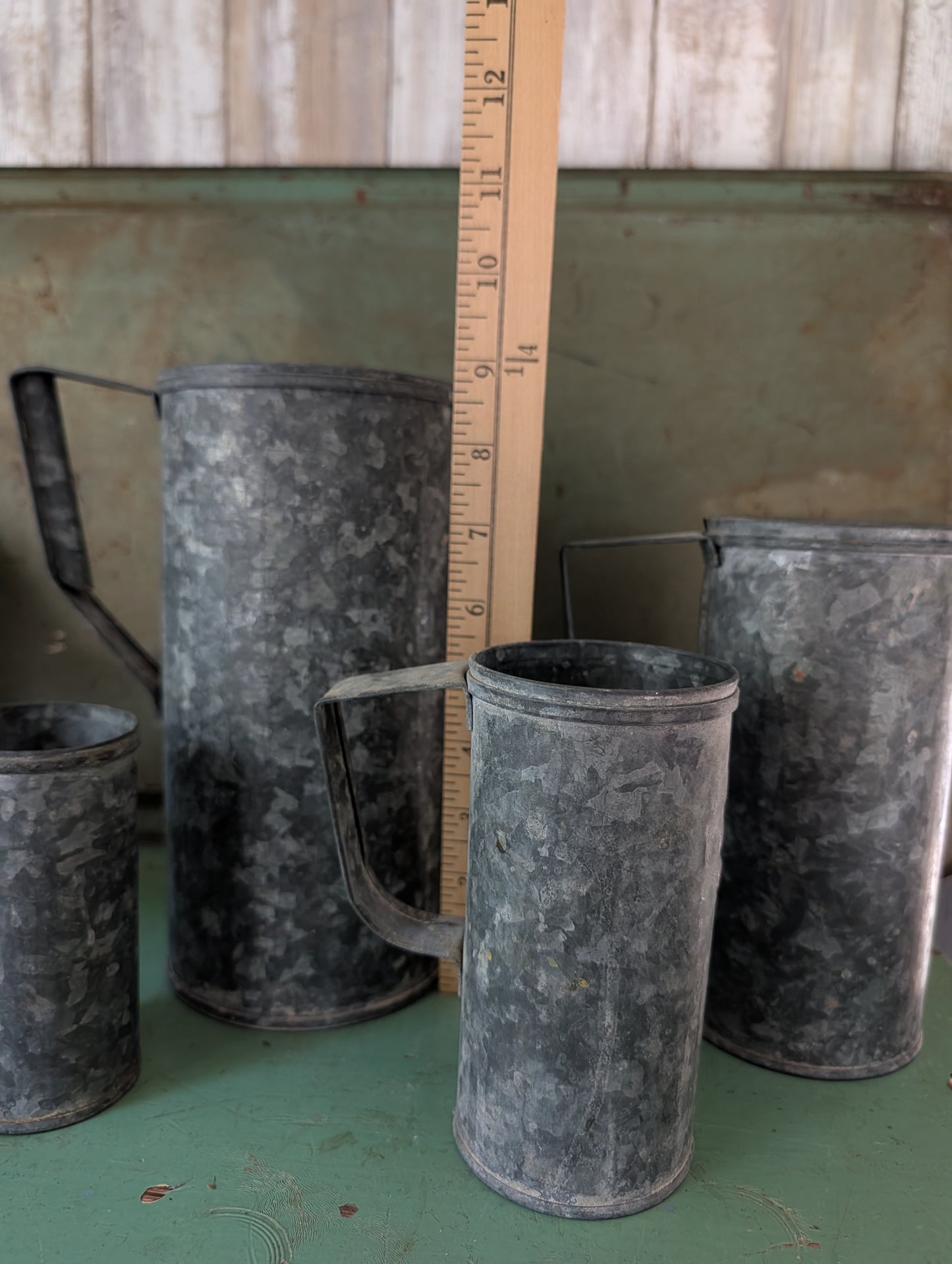 Galvanized pitchers