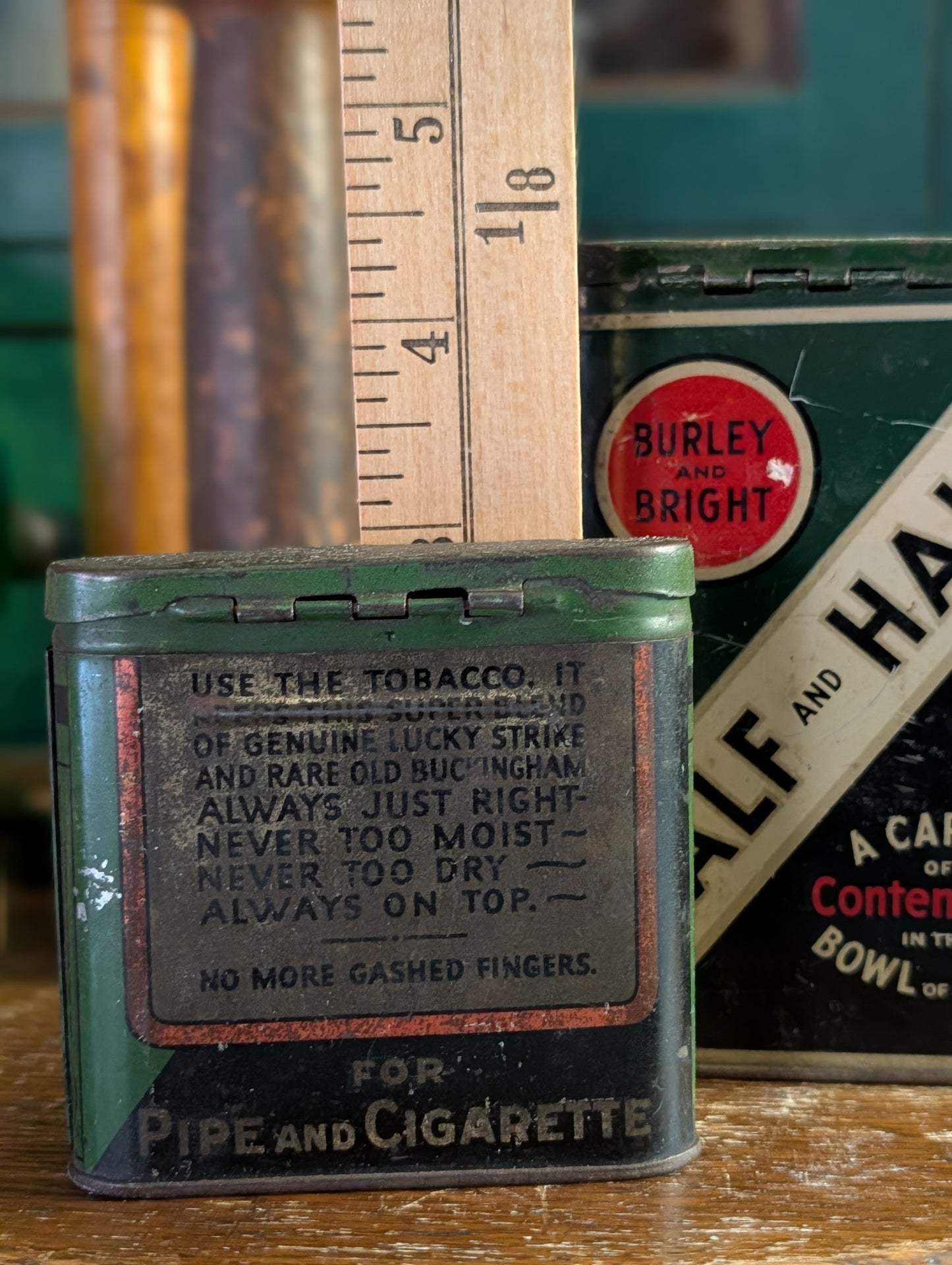 Pair of tobacco tins
