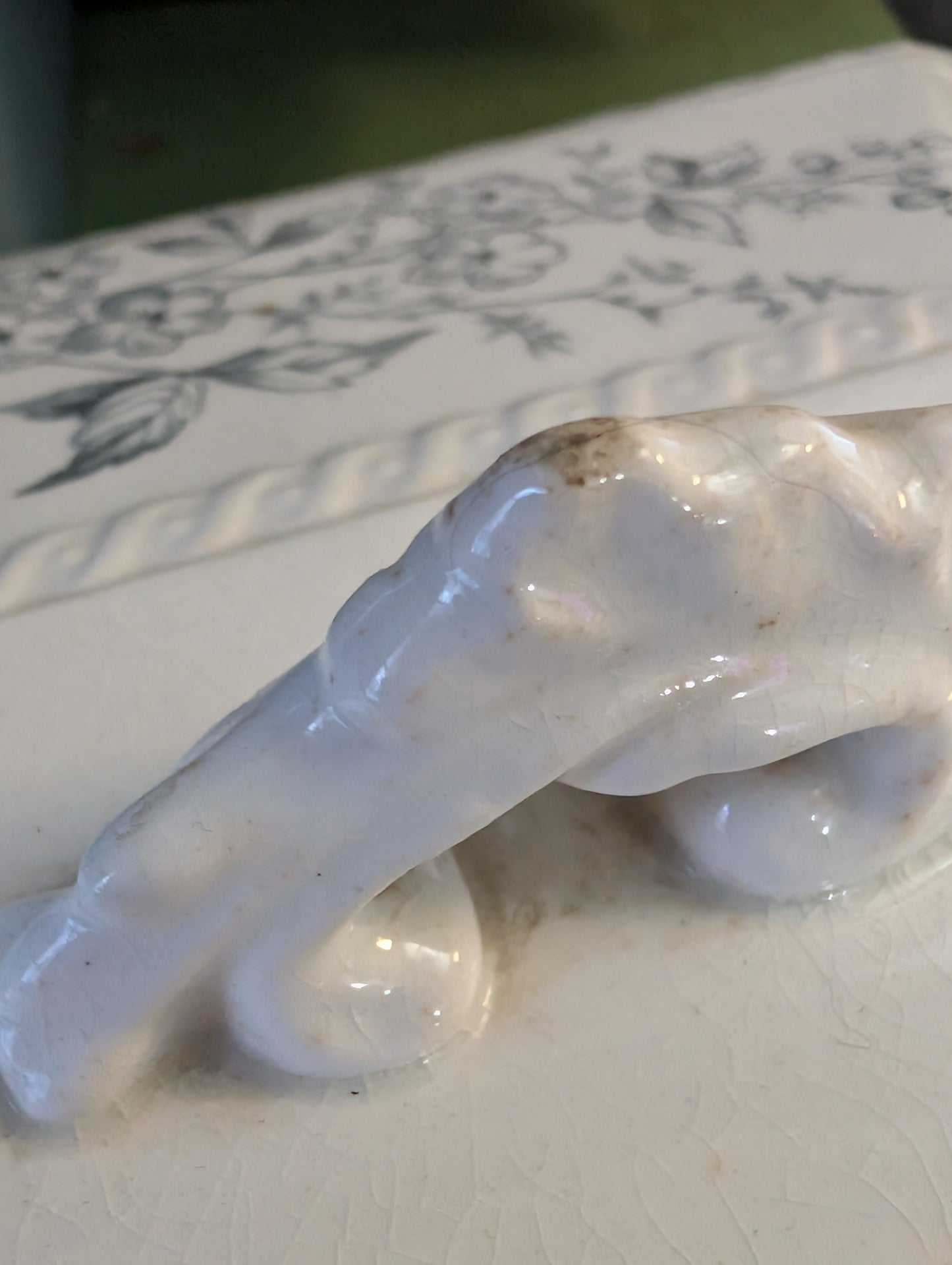 Ironstone blue transferware vegetable dish