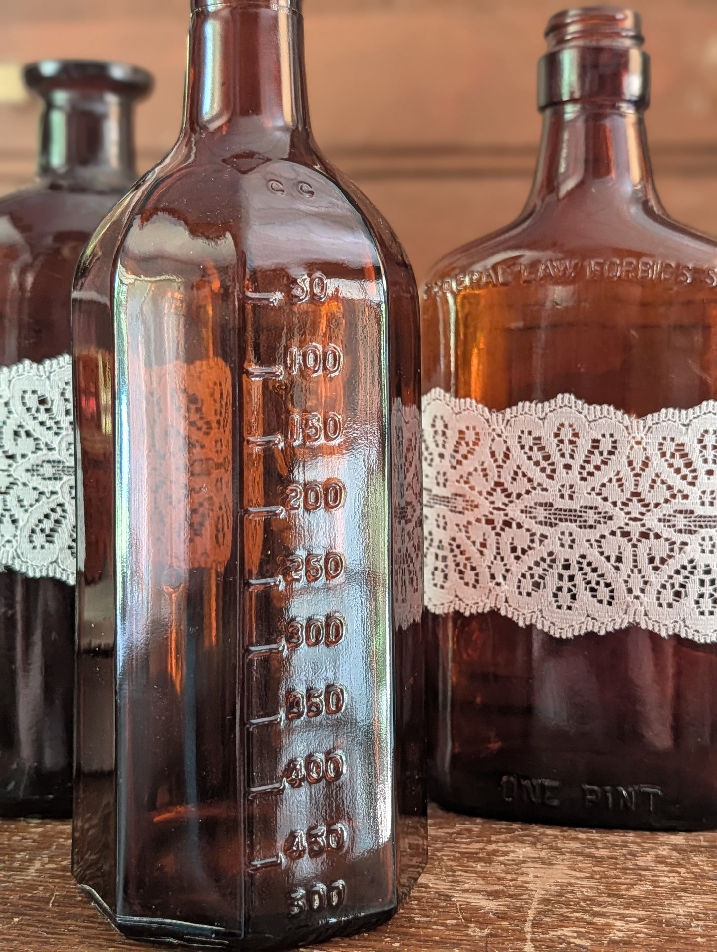 Amber bottles