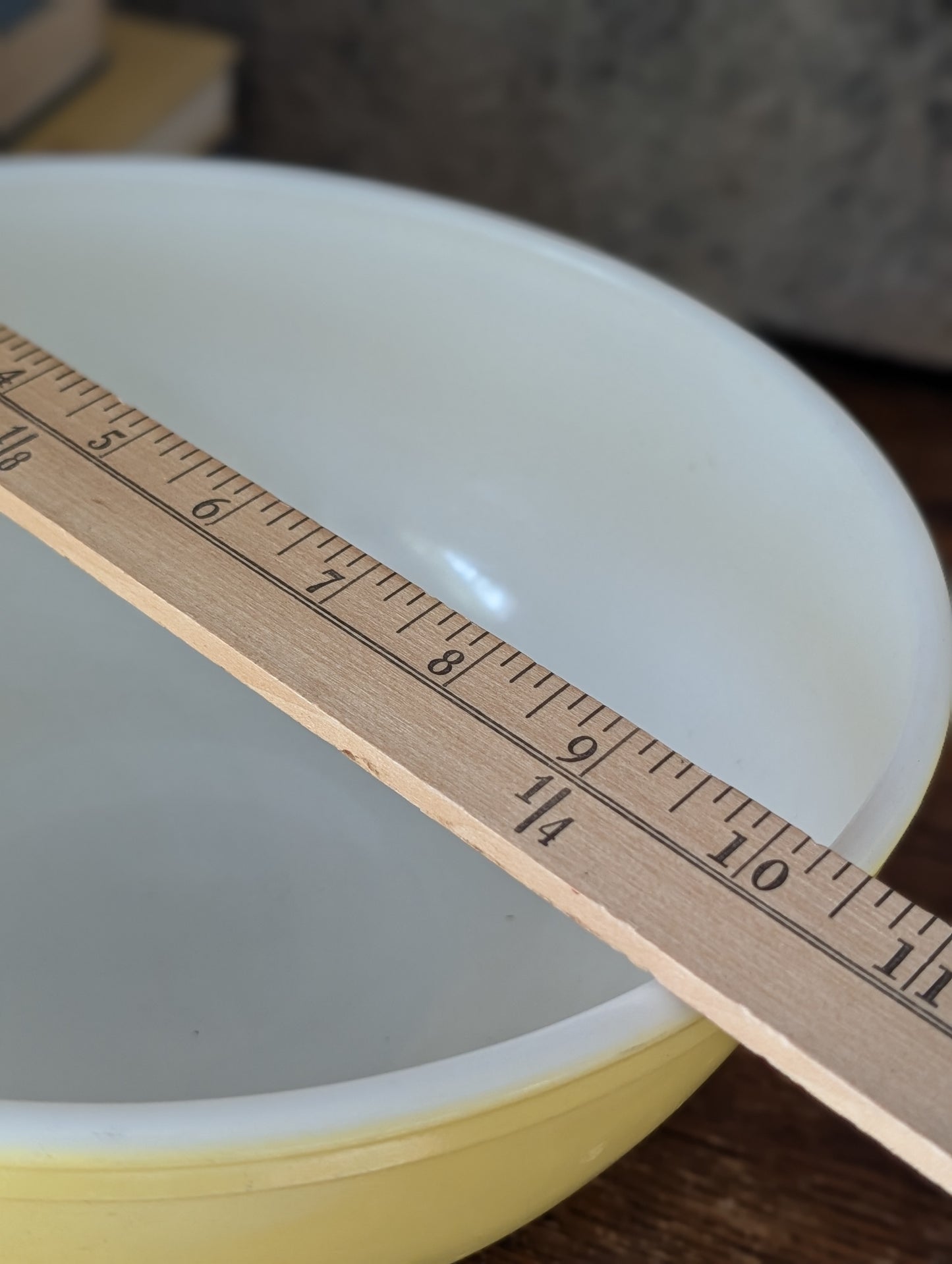 Yellow Pyrex bowl