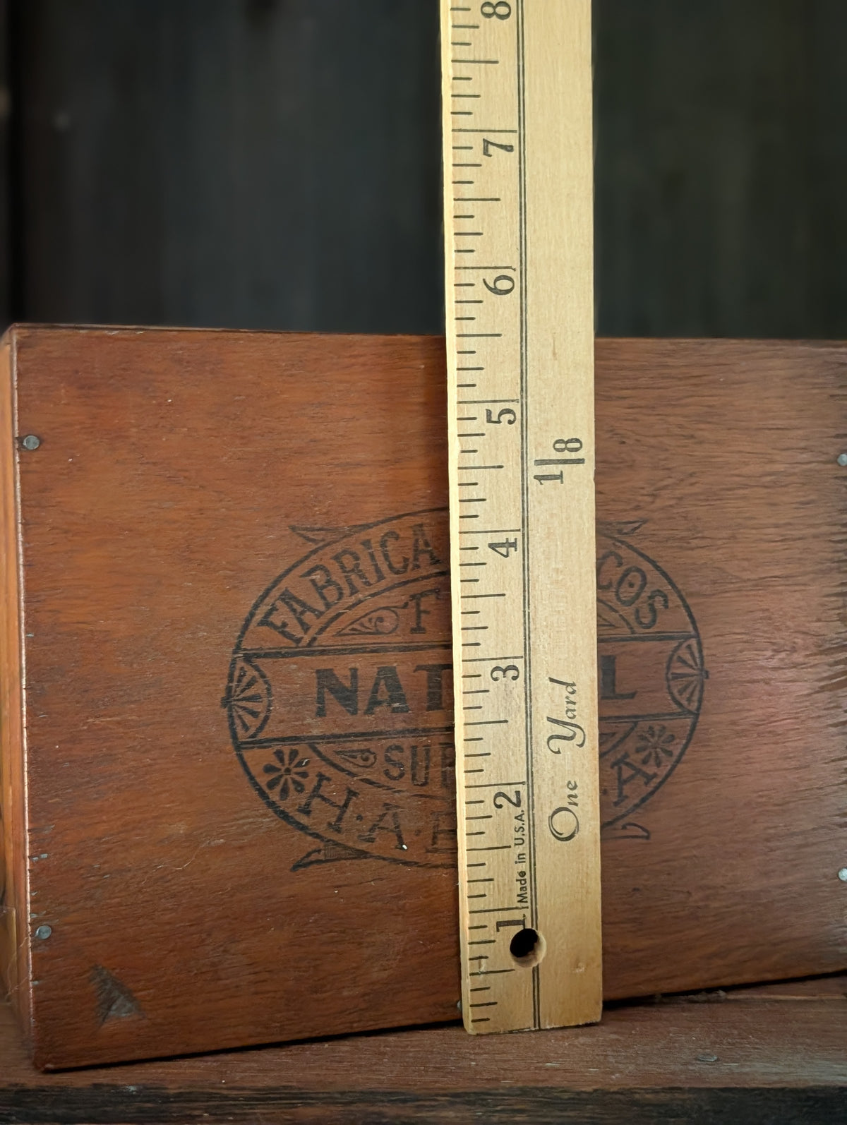 Wooden cigar box