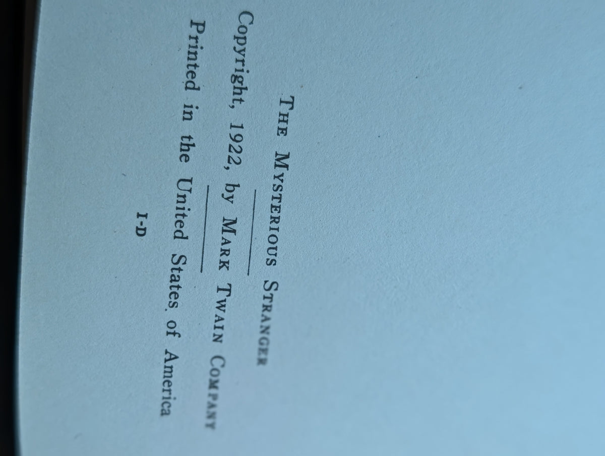 The Mysterious Stranger book
