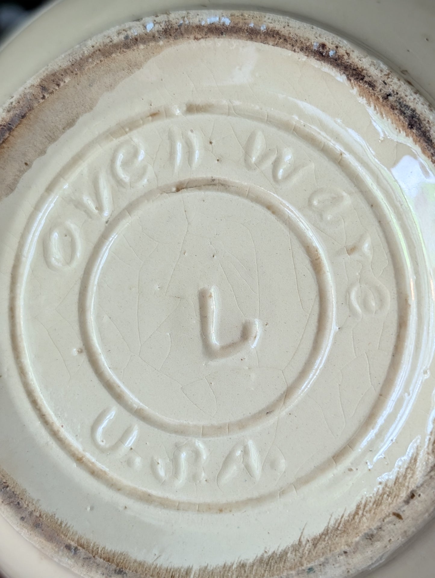 Striped stoneware bowl
