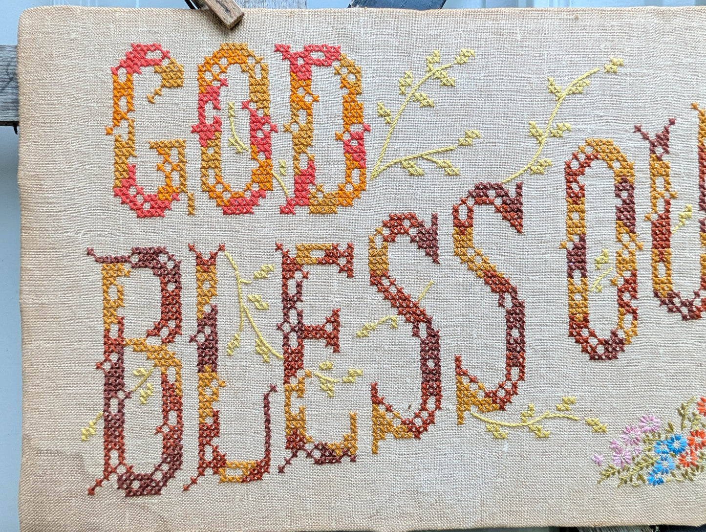 God Bless our Home cross-stitch