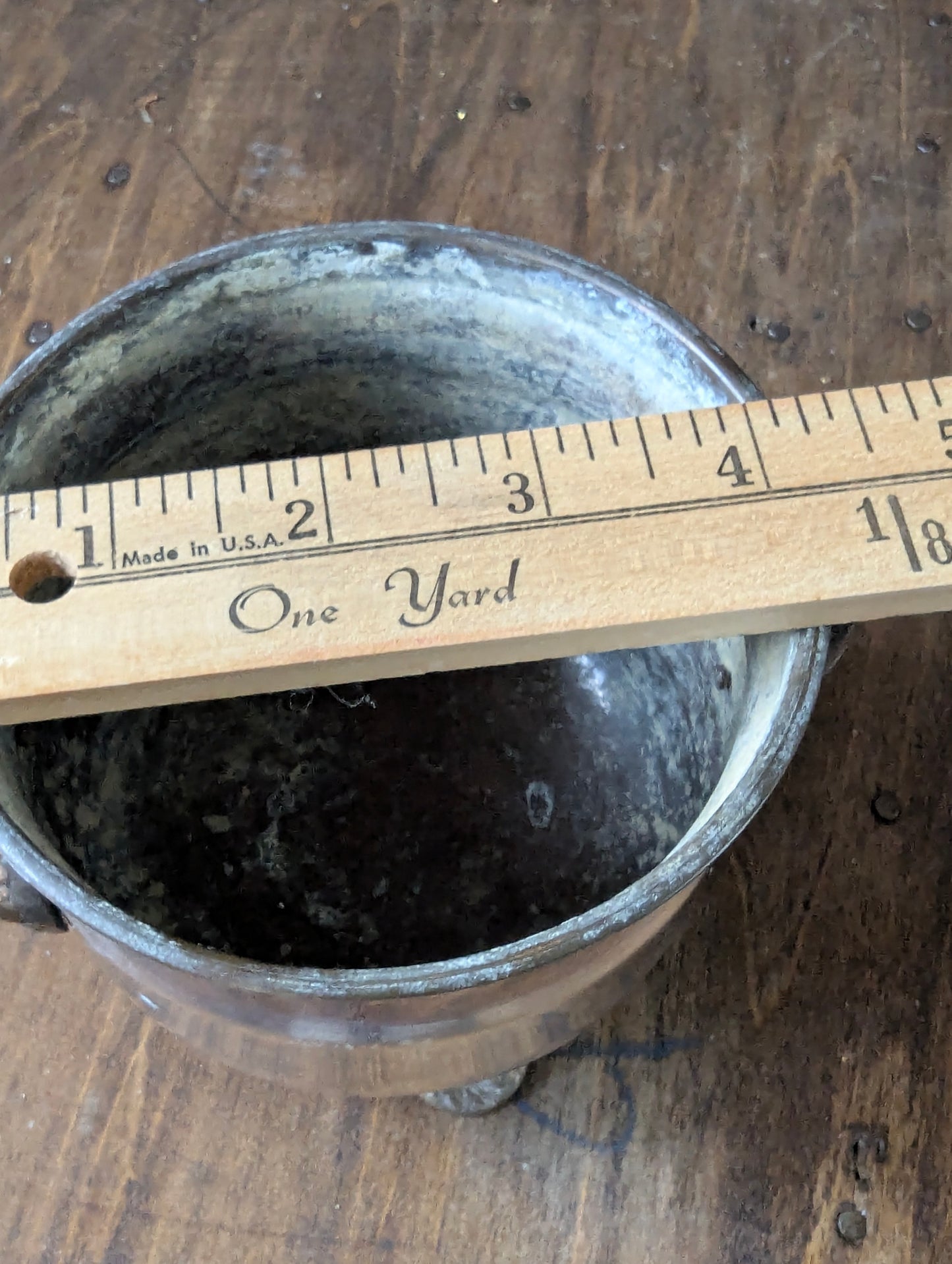 Brass footed planter pot