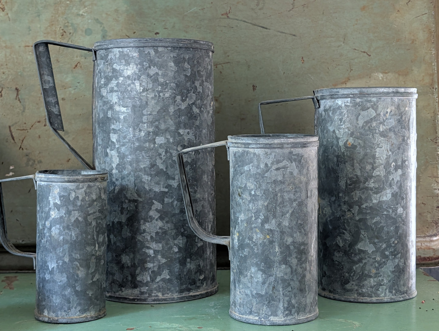 Galvanized pitchers