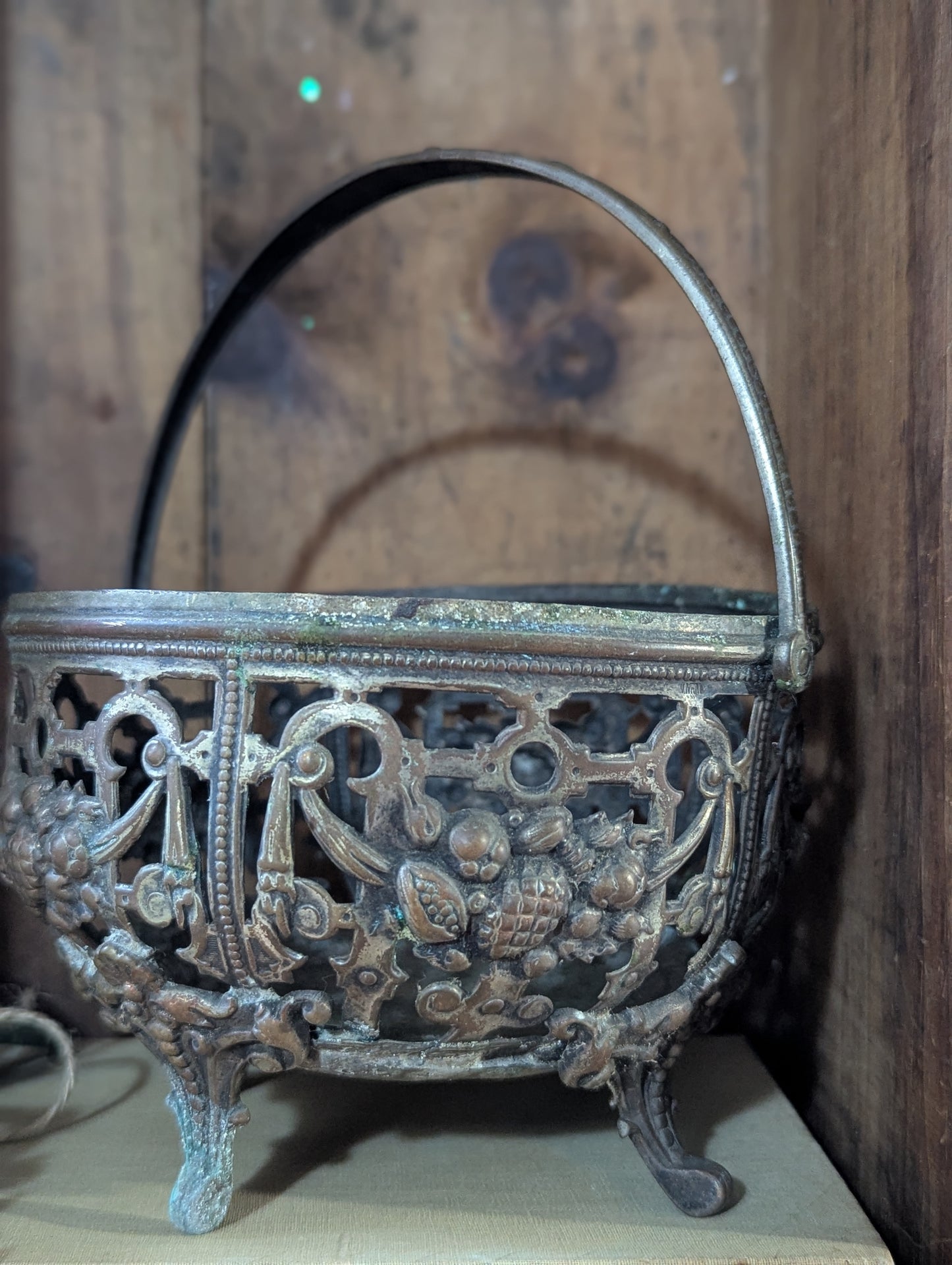 Handled metal basket