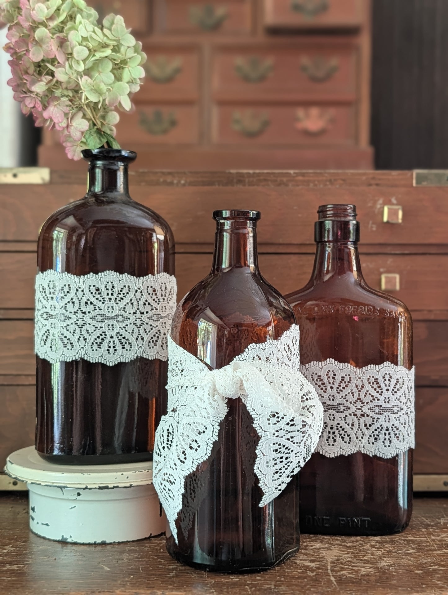 Amber bottles