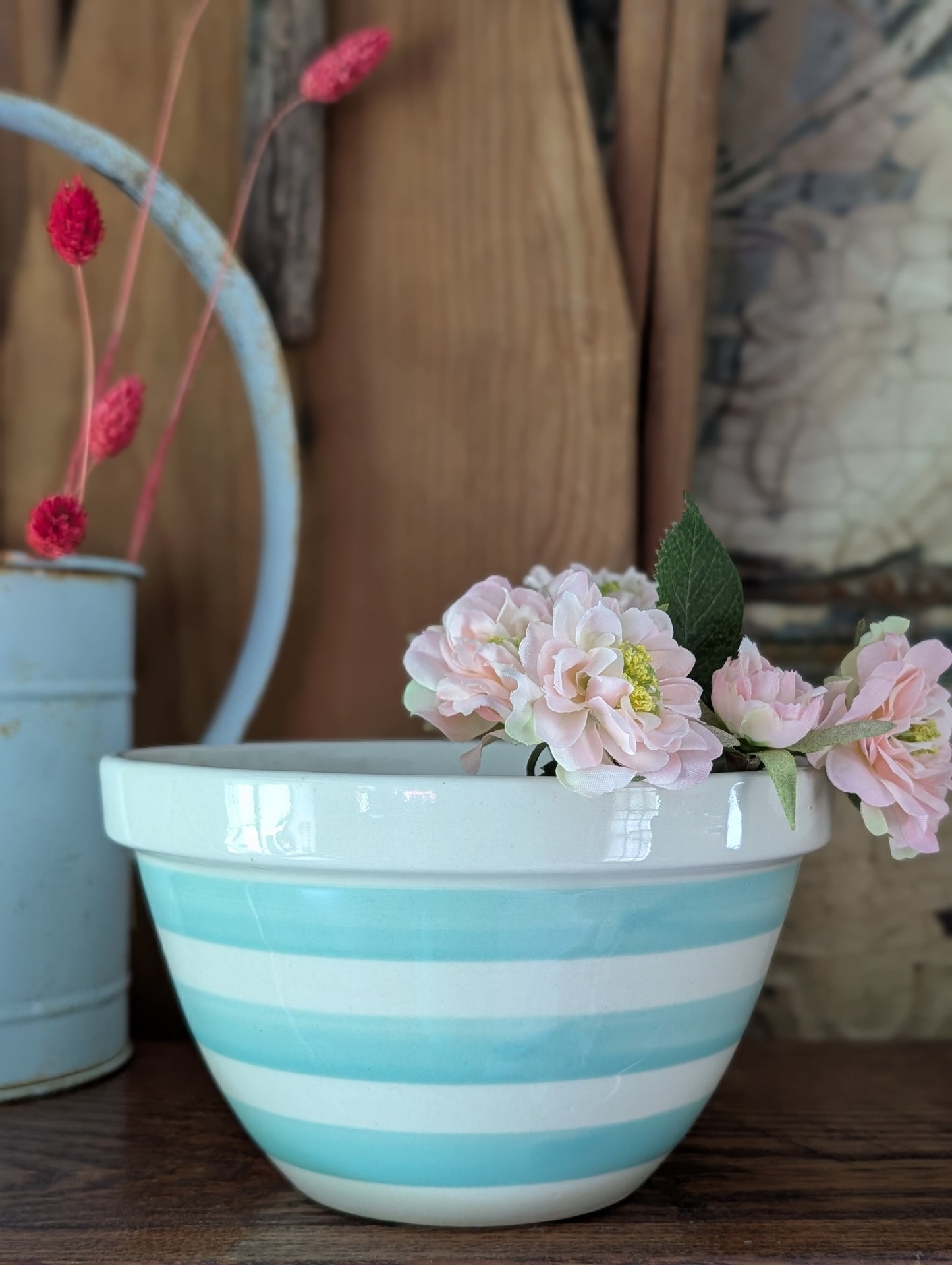 Aqua Cornish ware bowl