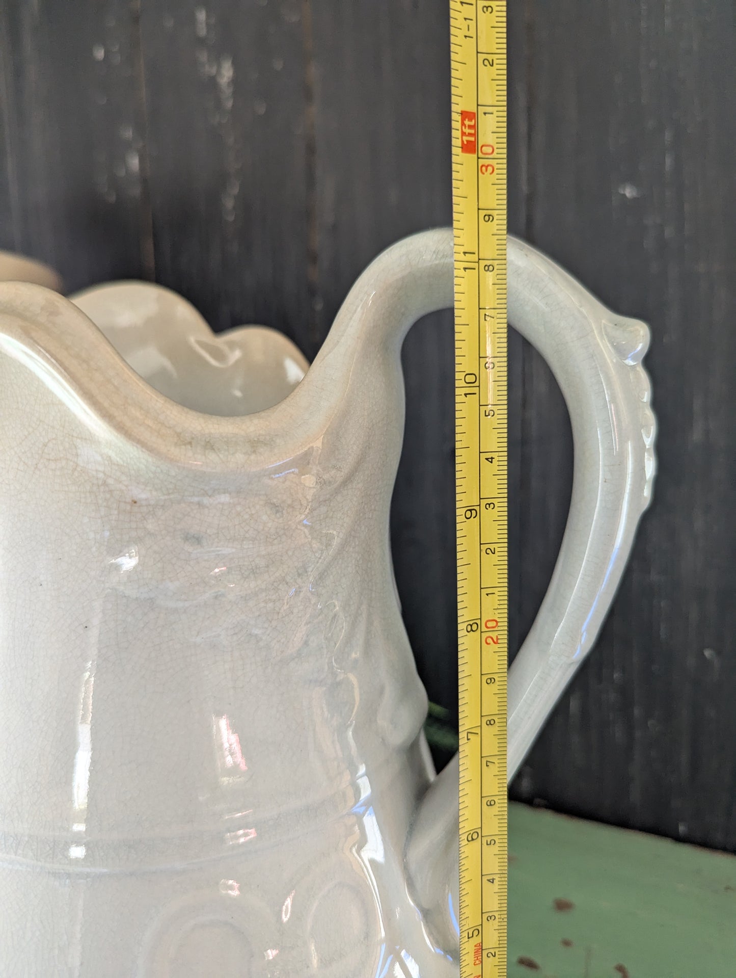 Antique Ironstone bow water pitcher