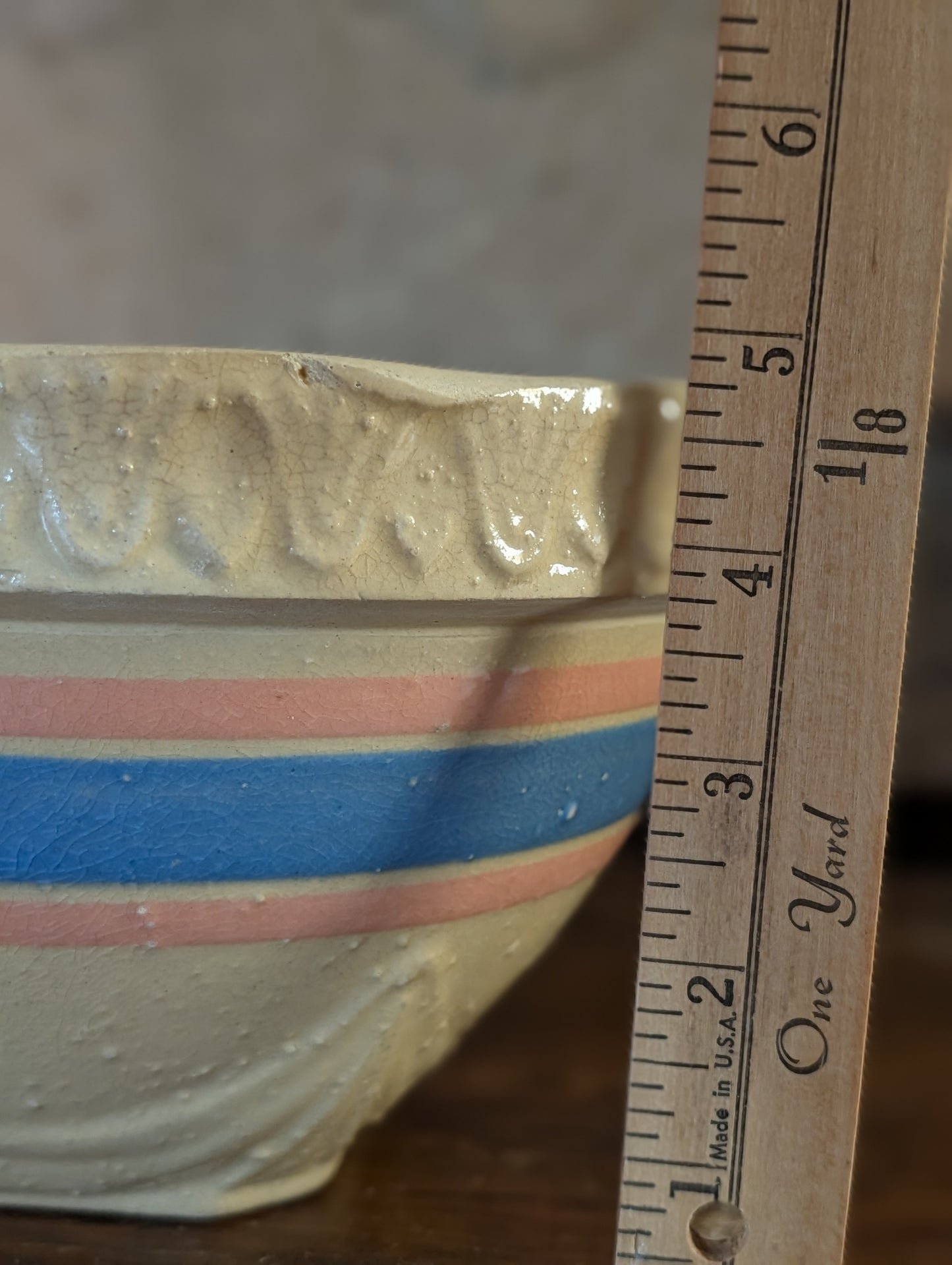 Yellow ware McCoy stoneware bowl