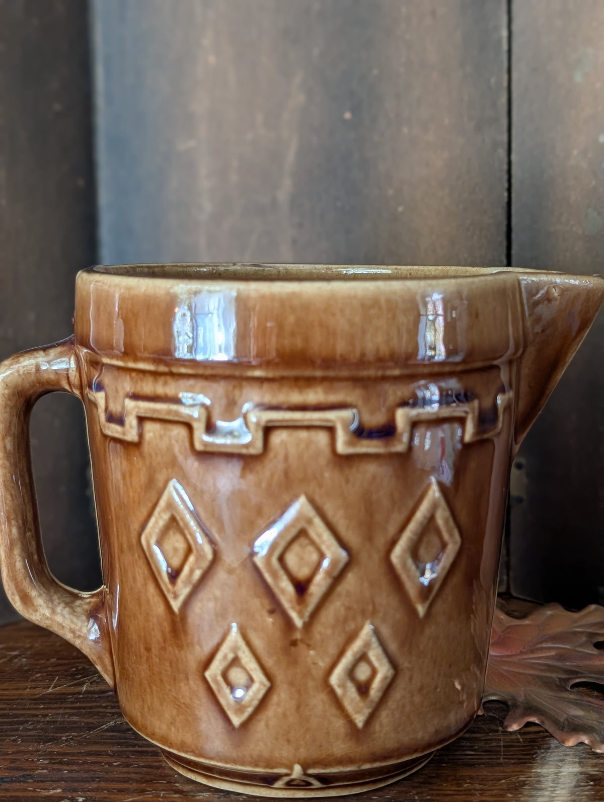 Stoneware pitcher and bowl