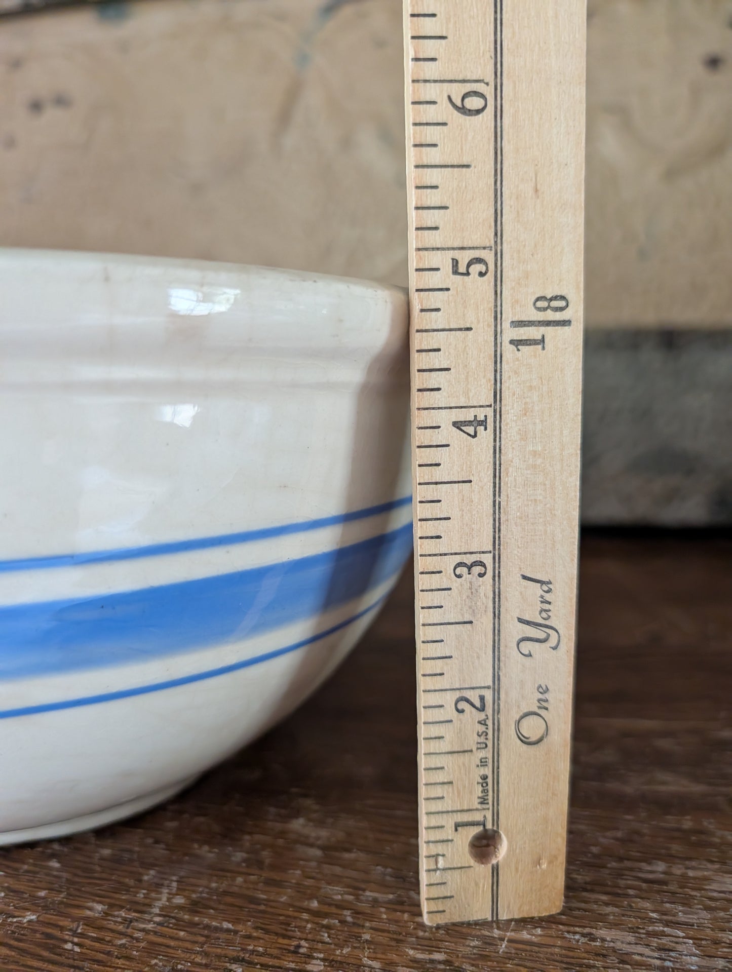 Weller striped stoneware bowl