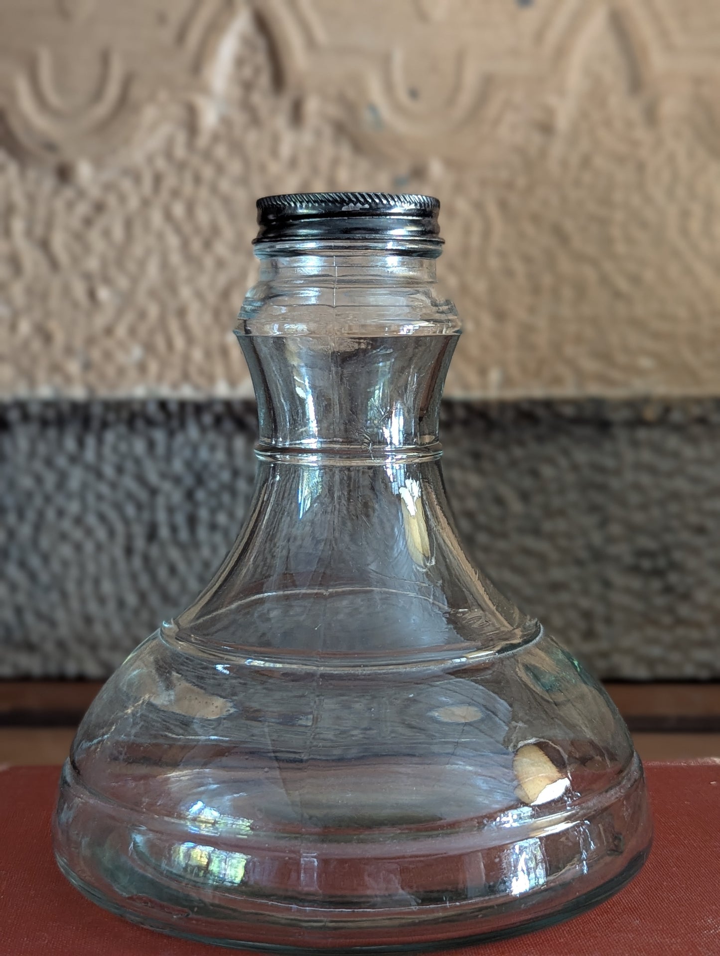Glass kerosene lamp base vase
