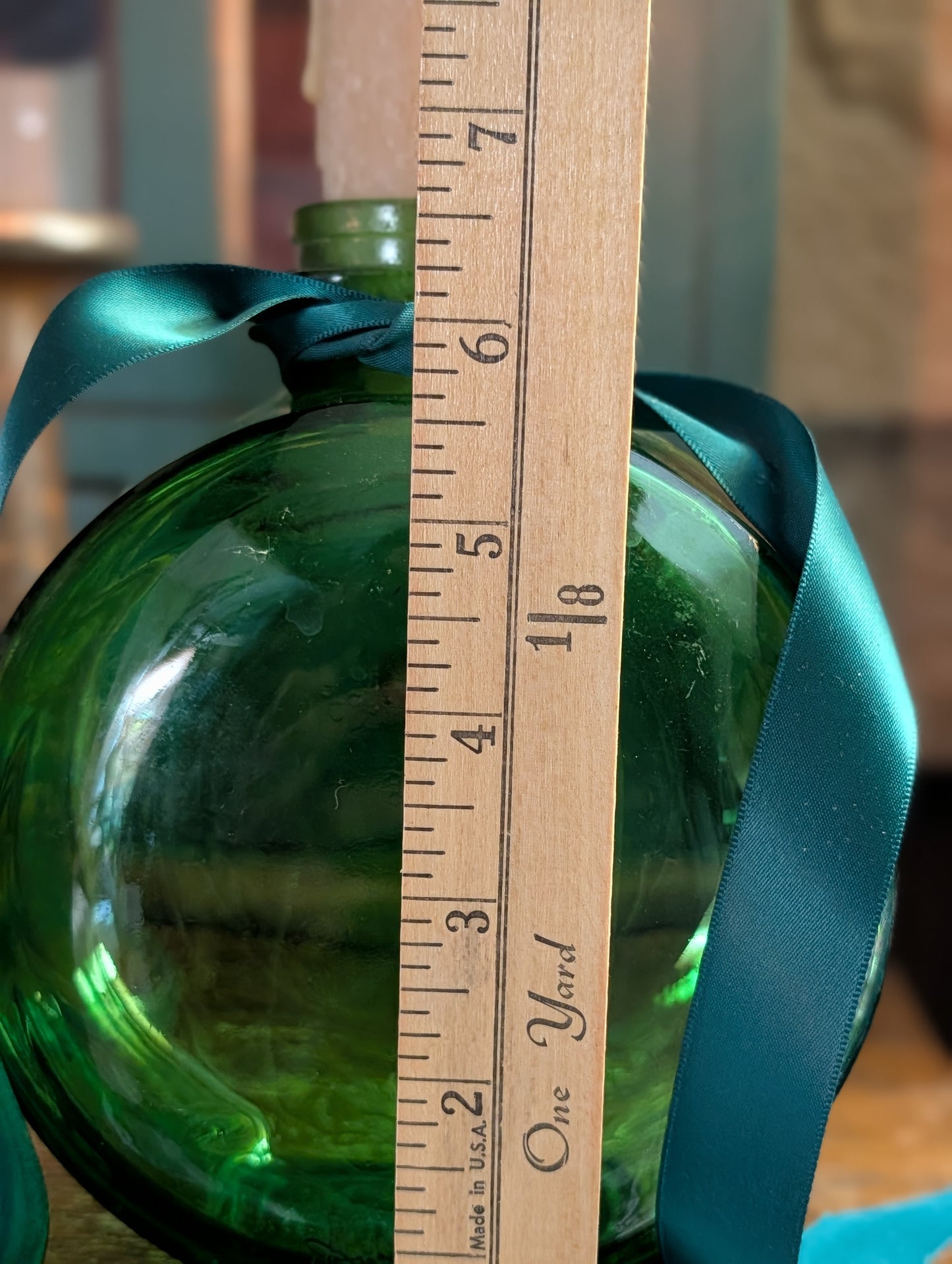 Green glass bottle