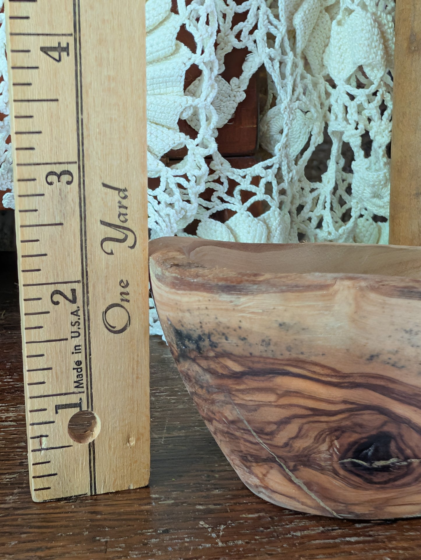 Carved wood bowl