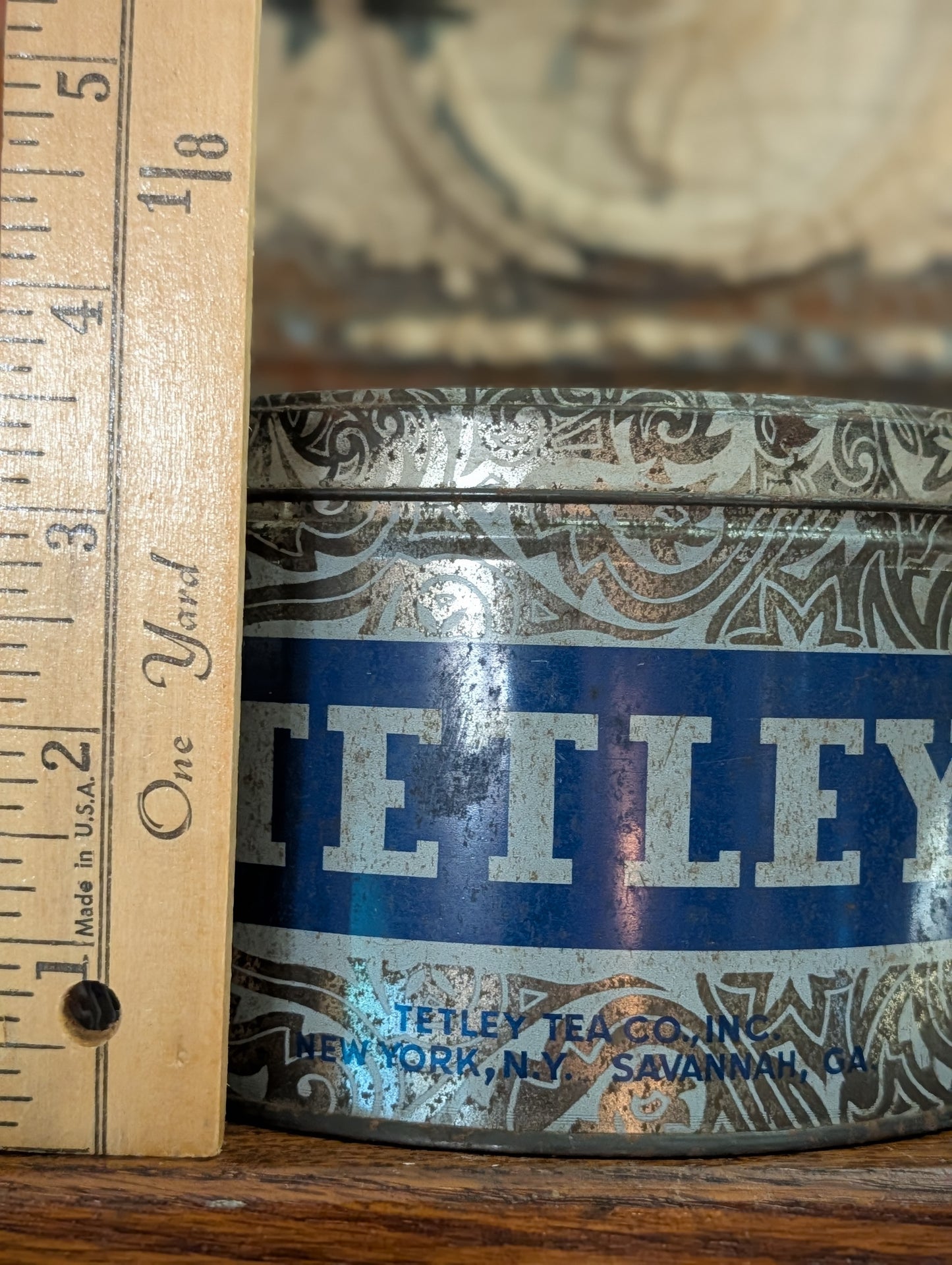 Tetley tea tin
