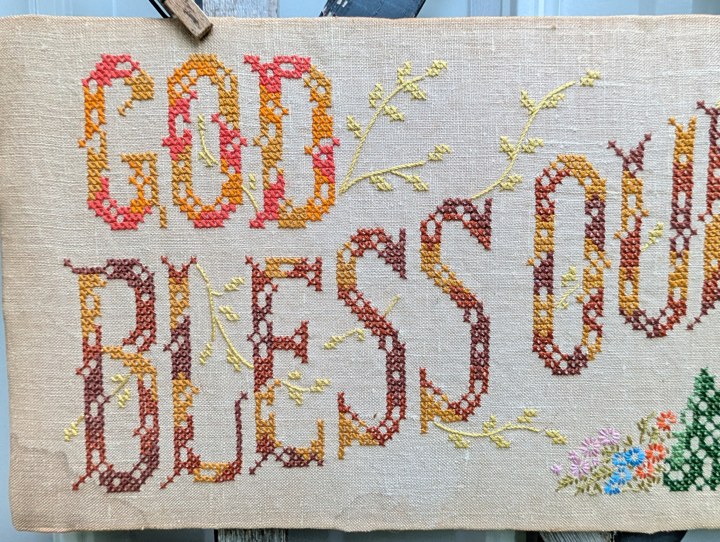 God Bless our Home cross-stitch
