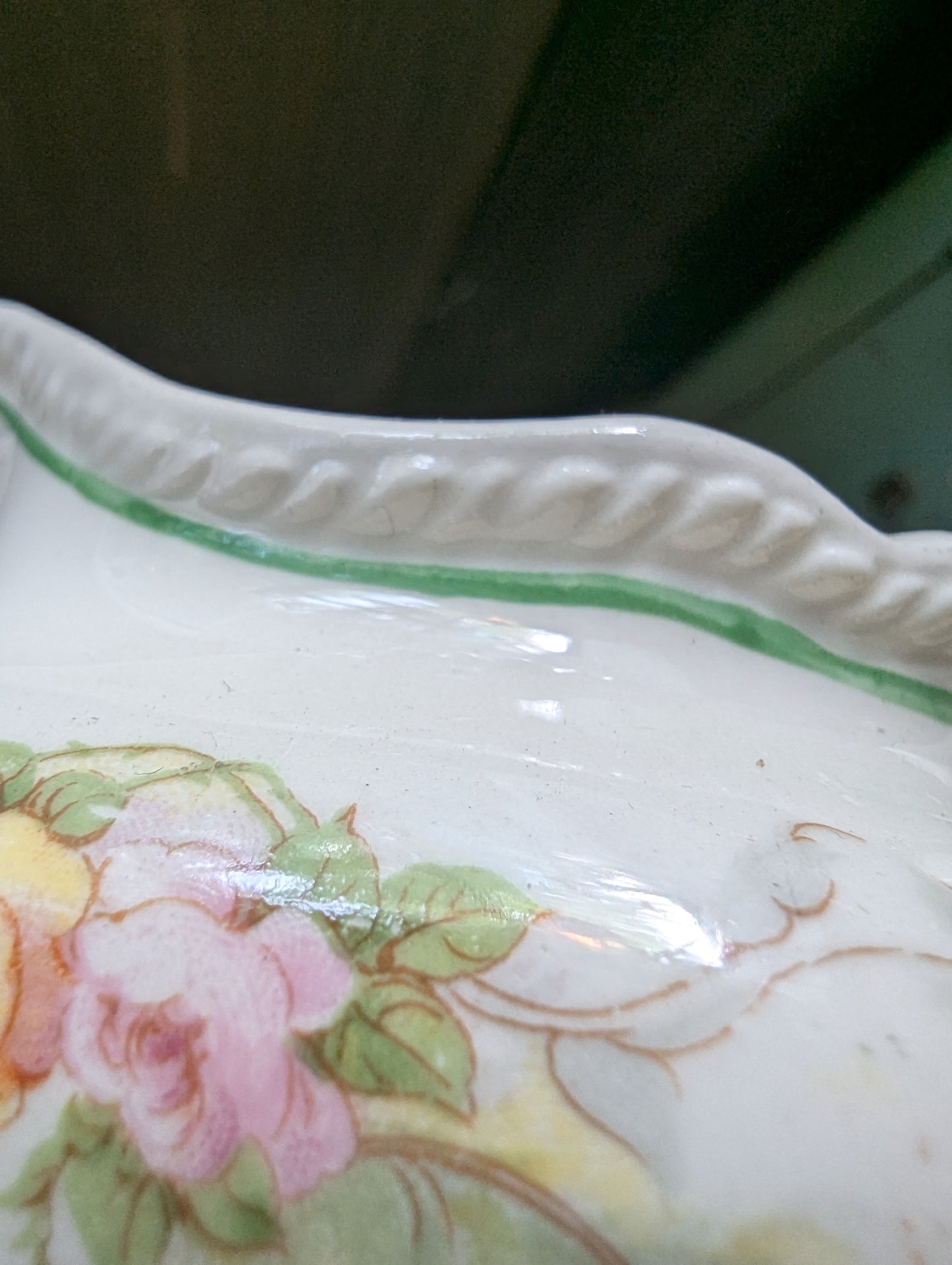 Harker 1840 floral pitcher/gravy boat