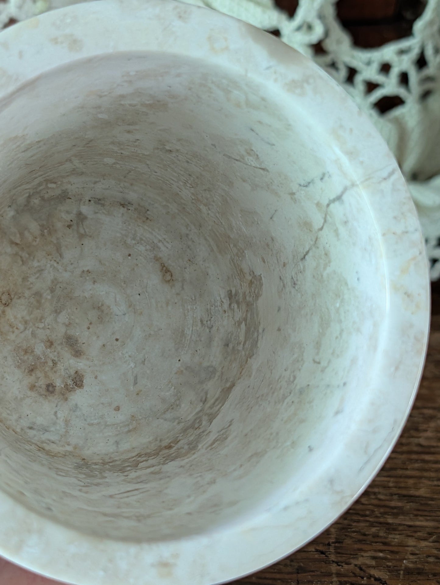 Marble pedestal cup/vase