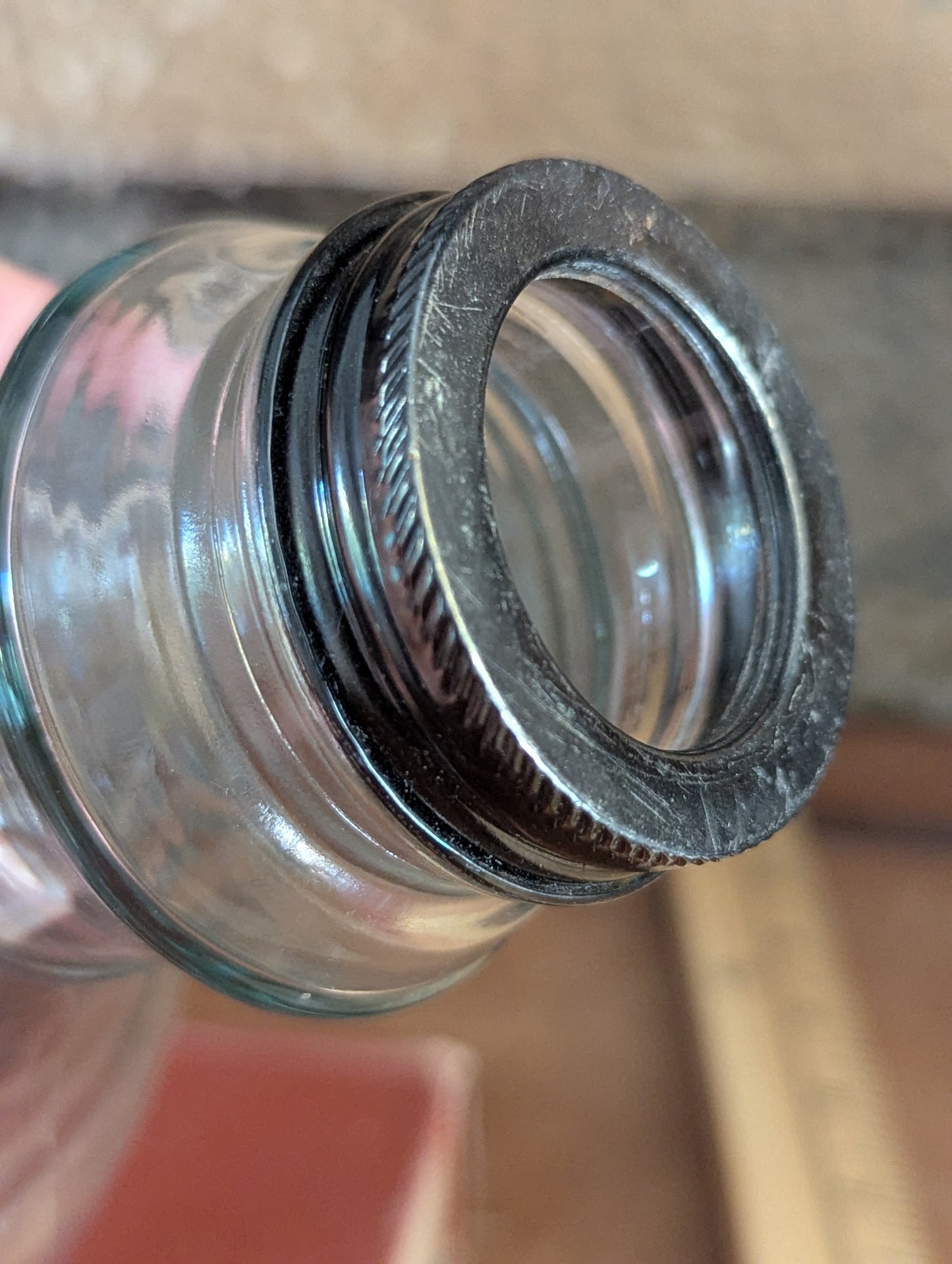Glass kerosene lamp base vase