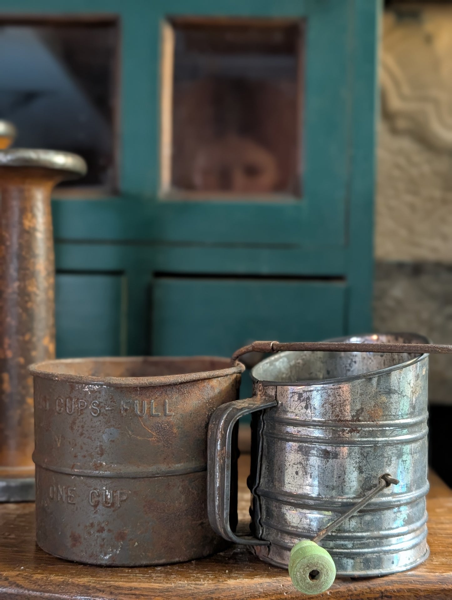 Pair of metal sifters