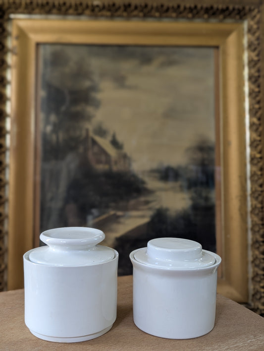 Two ironstone sugar pots