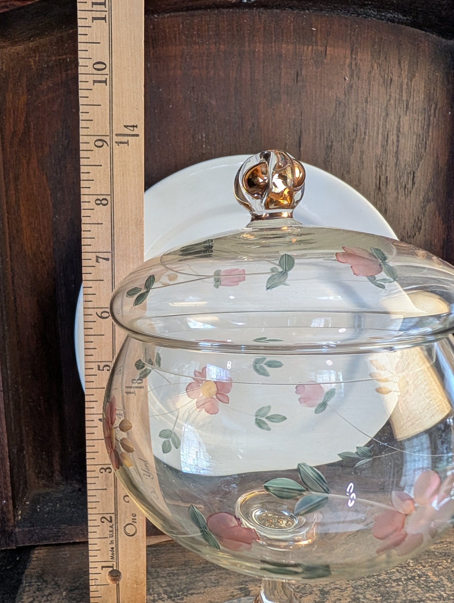 Glass candy dish