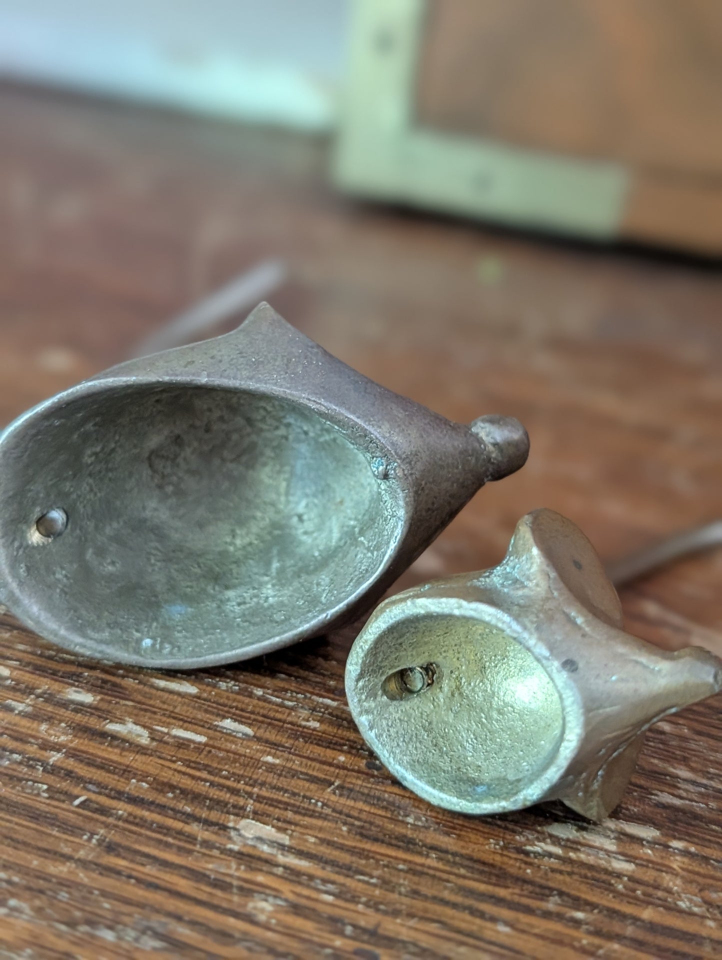 Brass mice pair