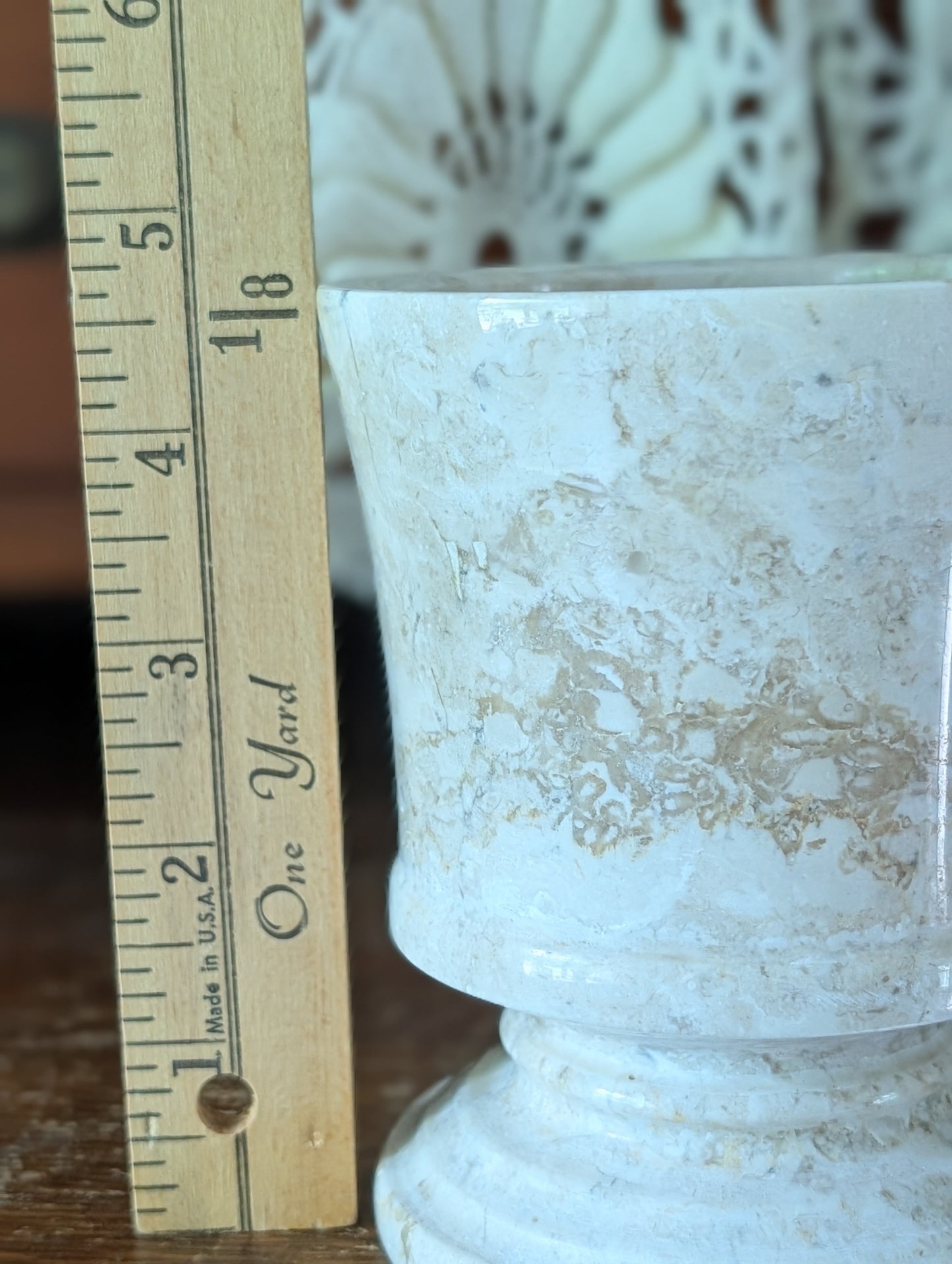 Marble pedestal cup/vase