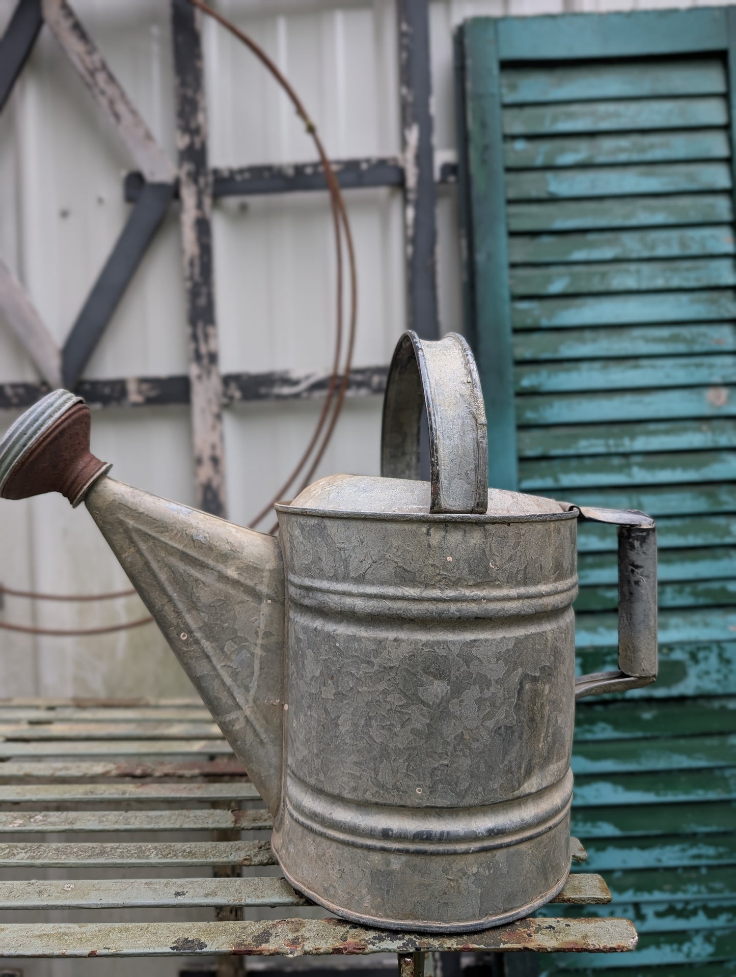 Galvanized watering can