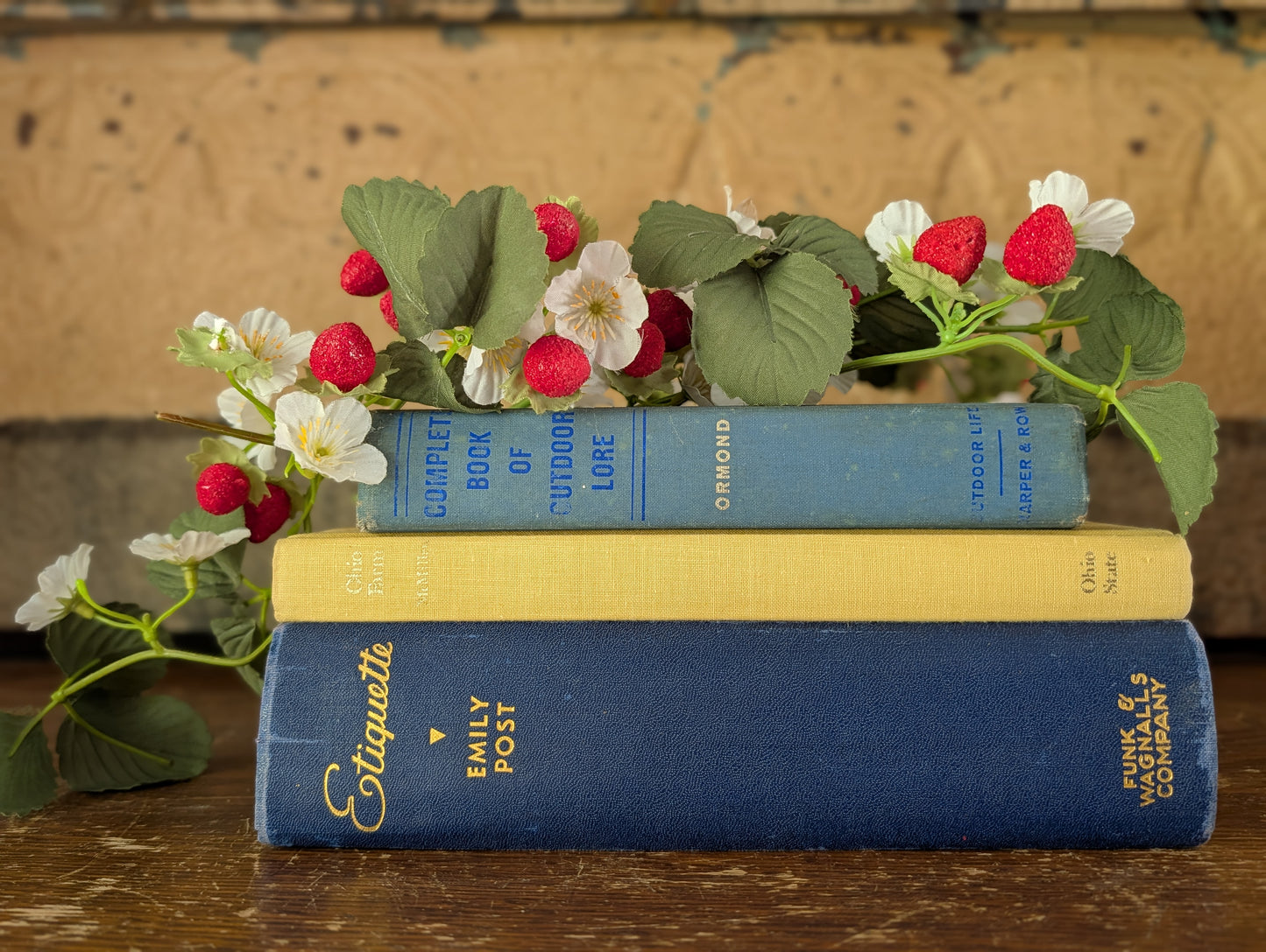 Bookstack blue and yellow