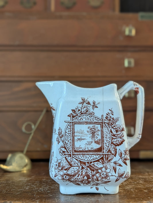 Transferware creamer/ pitcher