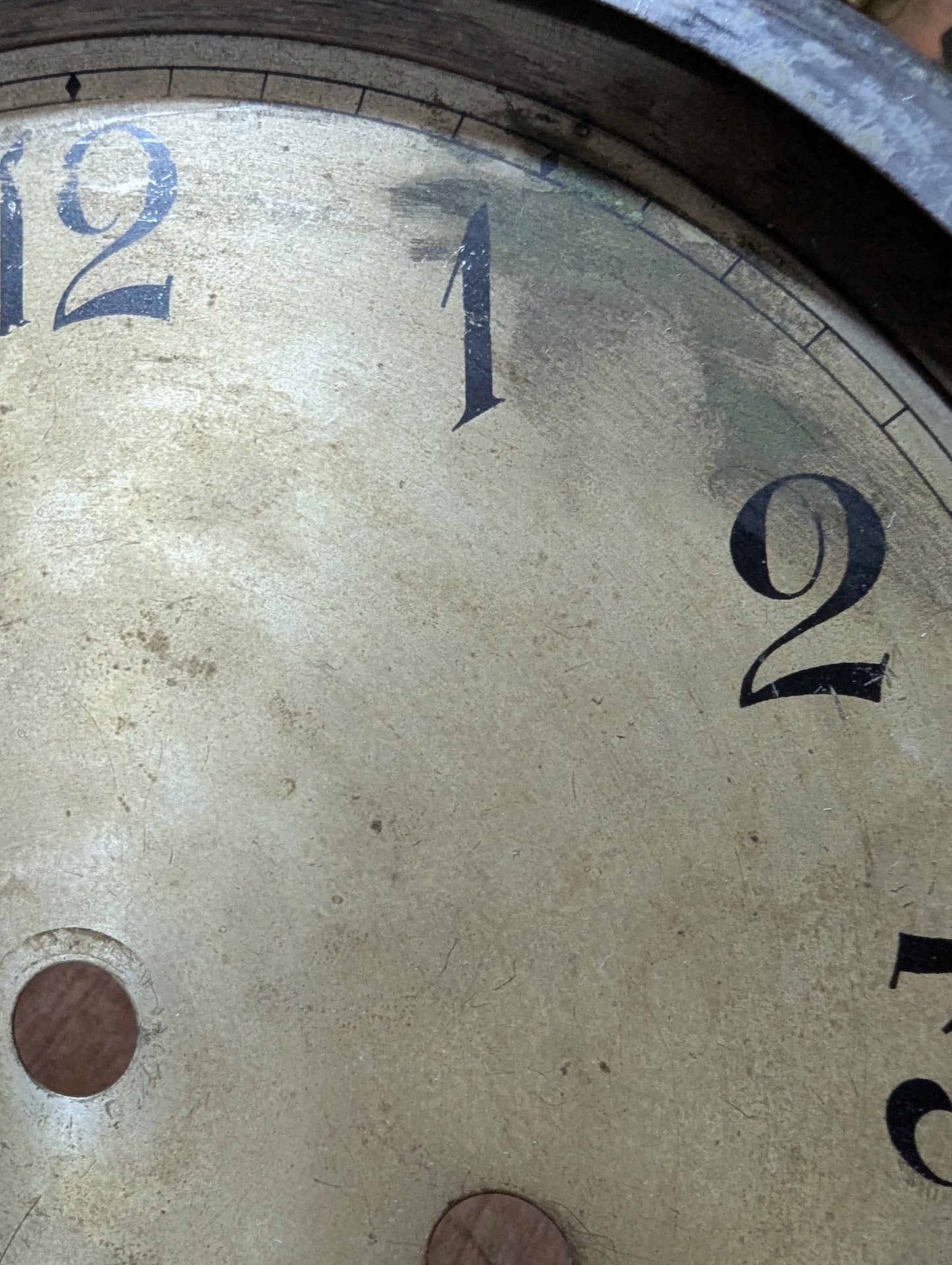 English metal clock face