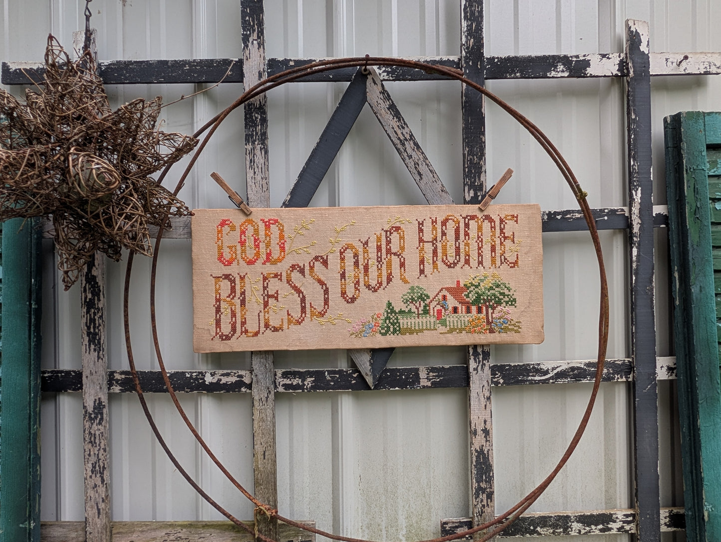 God Bless our Home cross-stitch