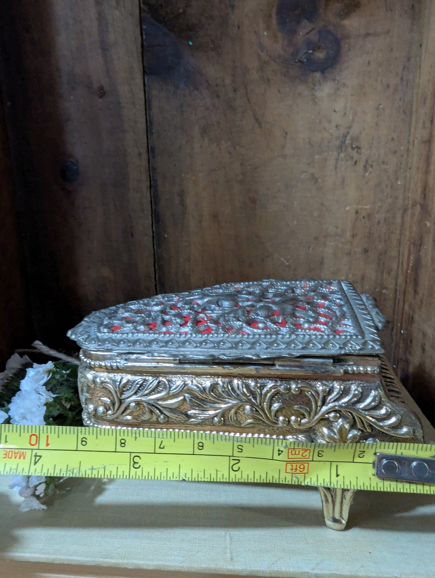 Music box cherub piano jewelry casket