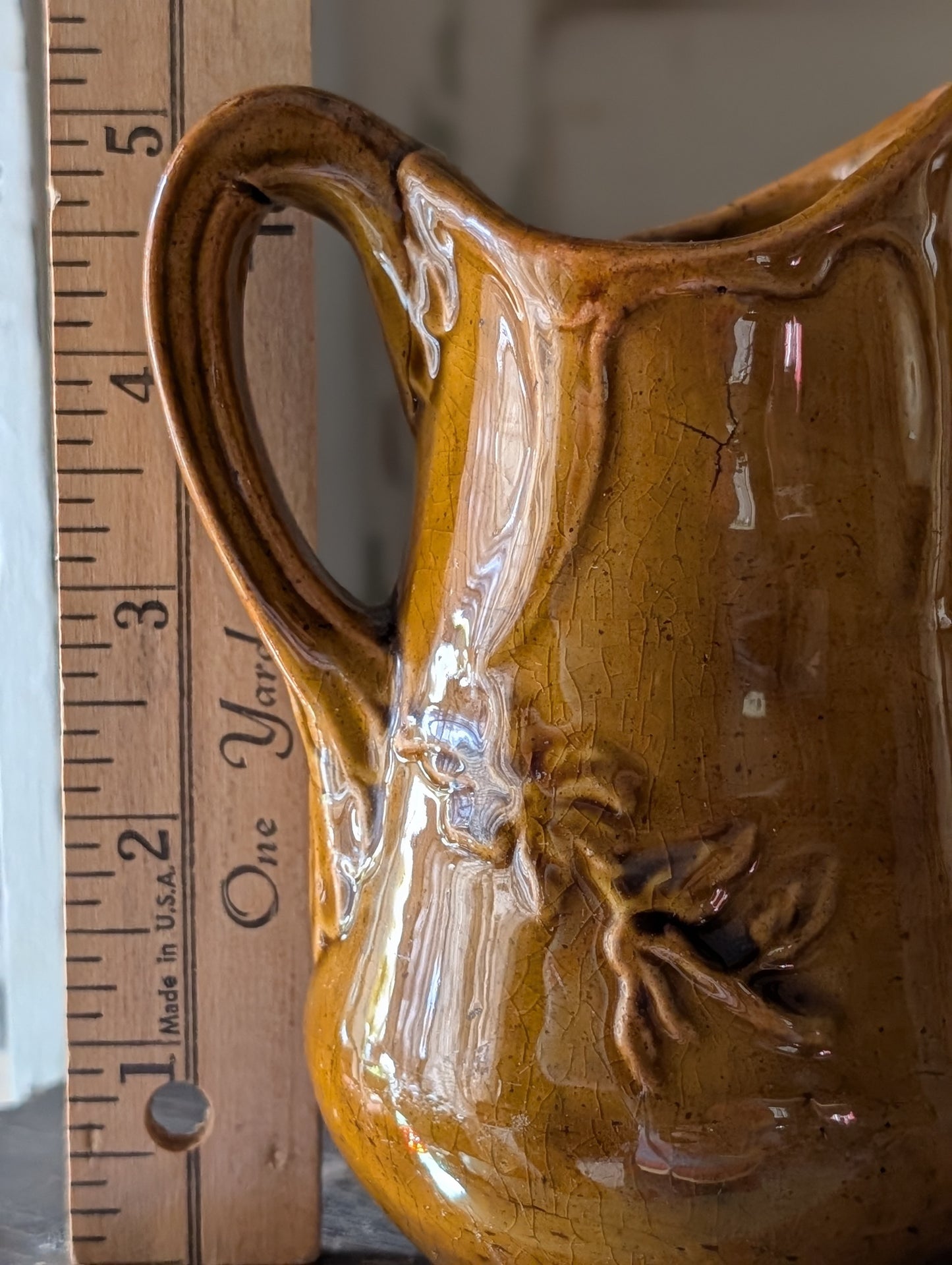Yellow ware pitcher