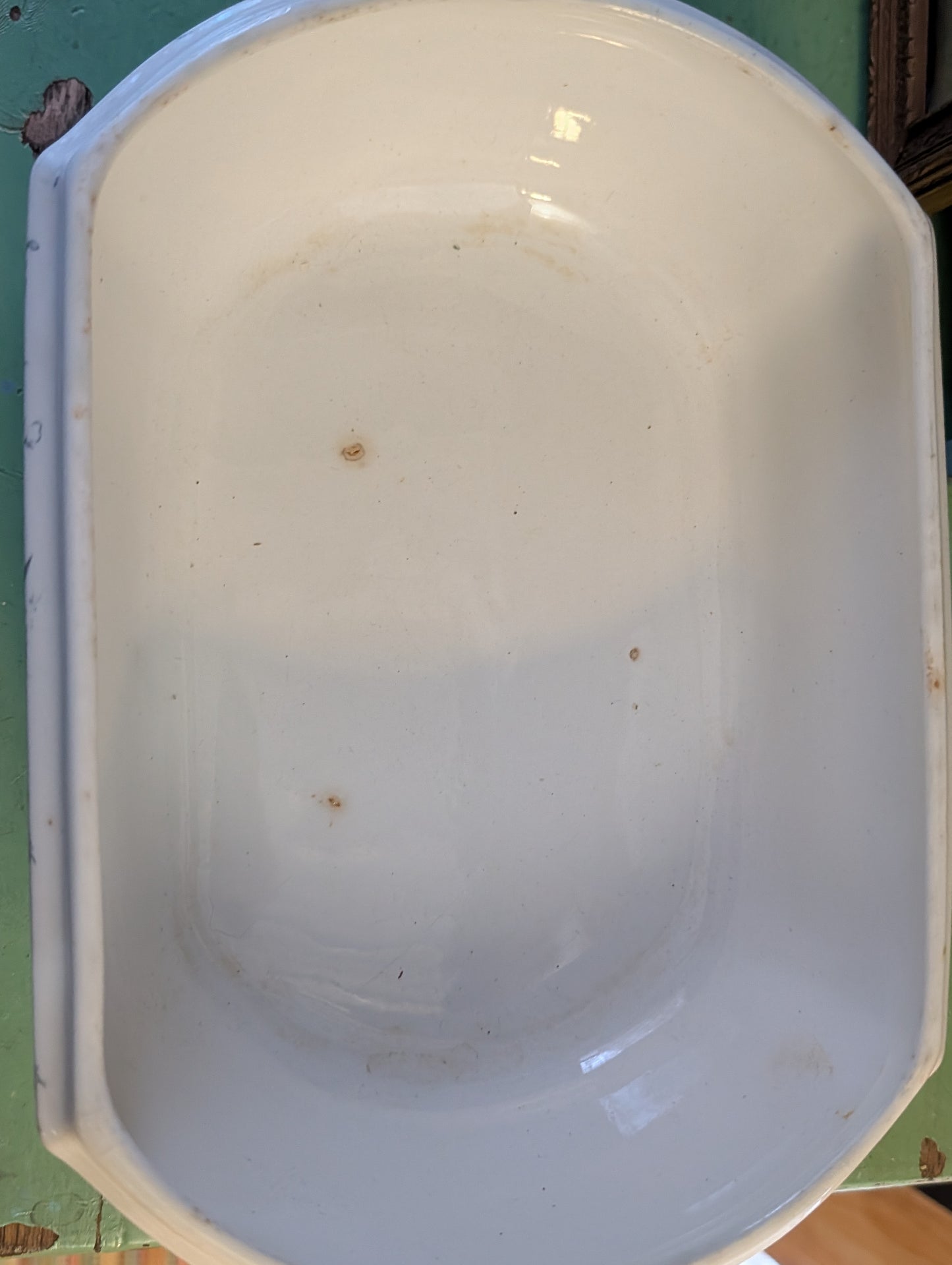 Ironstone blue transferware vegetable dish