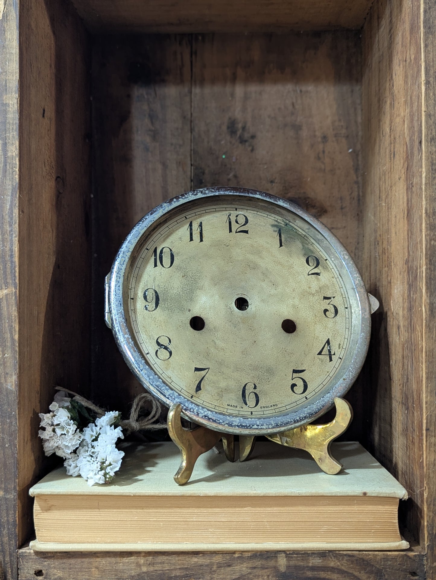 English metal clock face