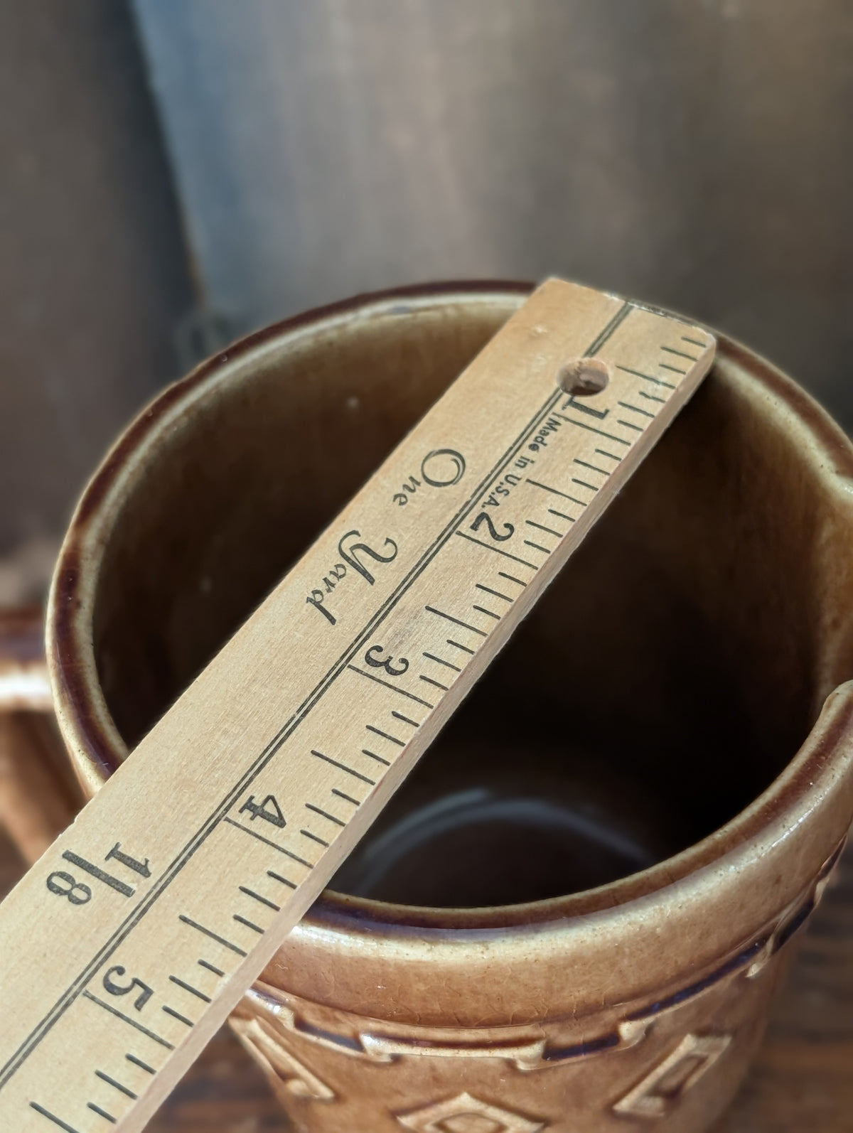 Stoneware pitcher and bowl